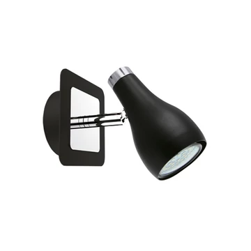 Kinga LED fali lámpa, fekete/króm, GU10