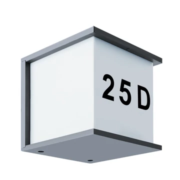 Maxim szürke házszám világító lámpa, E27-es foglalattal