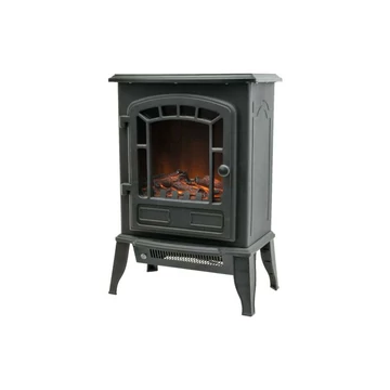 Elektromos látványkandalló, álló, fekete 