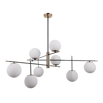 Italux Stelia függeszték fekete/antik bronz 9xE14