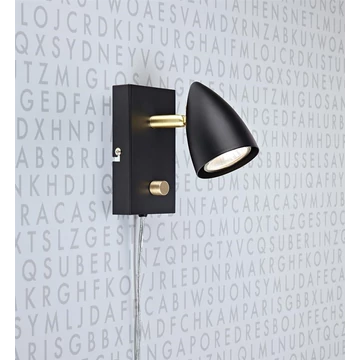 MARKSLÖJD CIRO Wall 1L fekete/sárgaréz