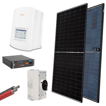 HYBR. SOLAR SYSTEM 1P/3.6kW 580W PANELS WITH BATT.