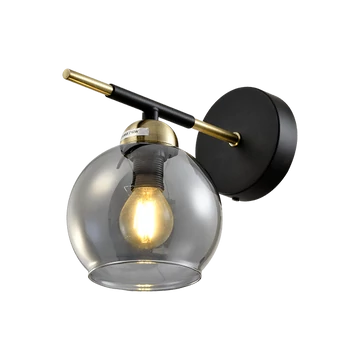 Bill fali lámpa 1xE14 matt fekete/bronz