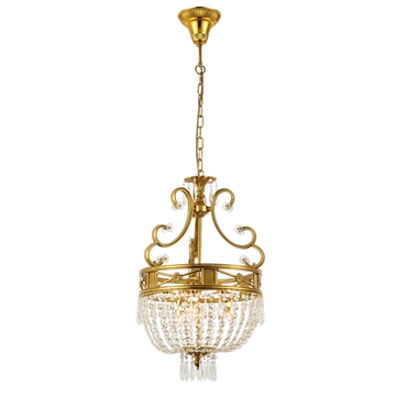 FREDERICK csillár 3xE14 sárgaréz/kristály