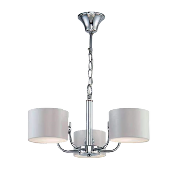 MELODY csillár 3xE27 Fehér/Króm