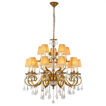 RALPH csillár 15xE14 sárgaréz/kristály