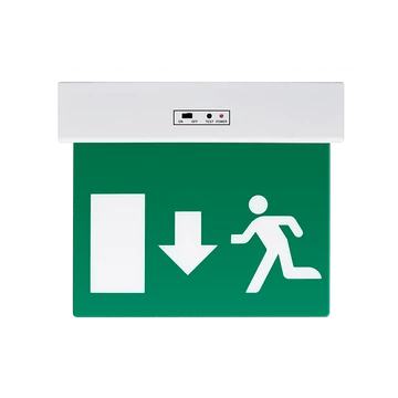 Lefele mutató vészkijáratjelző tábla 