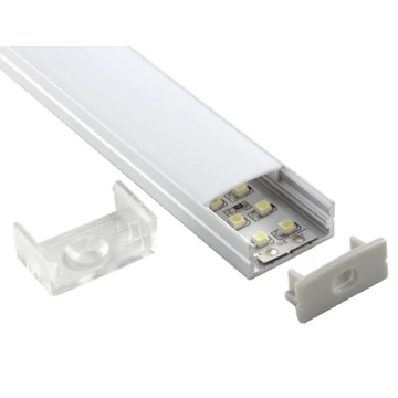 LEDmaster Felületre szerelhető aluprofil, opál fedéllel, dupla soros, 2 méteres szál