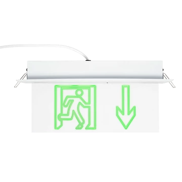 Beépíthető, lefelé mutató vészkijáratjelző tábla