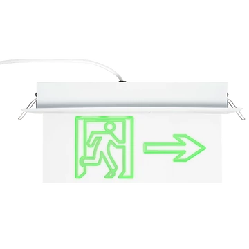 Beépíthető, jobbra mutató vészkijáratjelző tábla