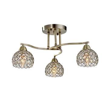 Csillár "LIZA" 3xE14 antik bronz