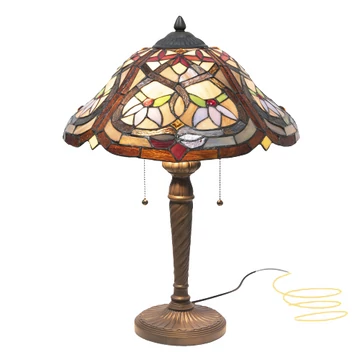 Filamentled Glapwel Tiffany asztali lámpa 