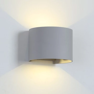 LED kültéri fali lámpa 2X5W 4000K IP54  szürke