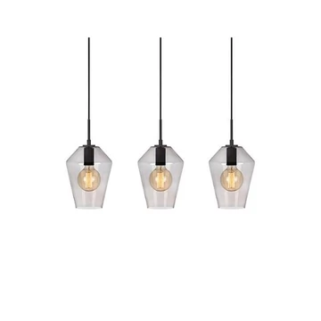  MARKSLÖJD RETRO 3 ágú függeszték fekete/füst üveg E27 3x60W
