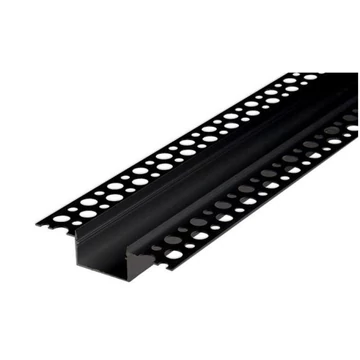 MasterLED Gipszkartonba süllyeszthető aluprofil 20 mm széles, 2 méteres szál fekete