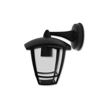 MasterLED Niko fekete kültéri oldalfali lámpa, E27-es foglalattal