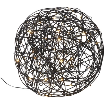 TRASSEL dekor gömb fekete 30cm