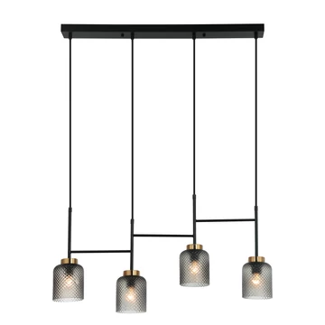 ZAC függeszték 4x40W fekete, bronz, füst szín