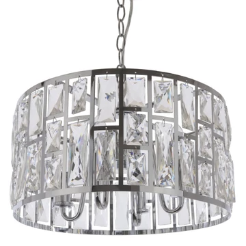 Kyivii Cosmolight függeszték lámpa kerek 4x E14 króm, kristály