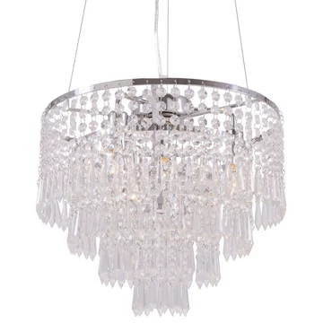 Porto-COS Cosmolight csillár lámpa 4x E14 ezüst, kristály