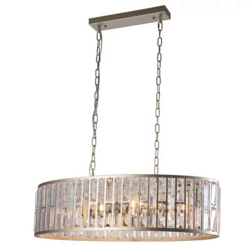 Kyiv Cosmolight csillár lámpa ovális 6x E27 pezsgő, kristály, savmart