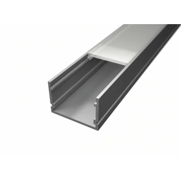 LEDmaster Felületre szerelhető aluprofil, mély, dupla soros, opál fedéllel, 2 méteres szál