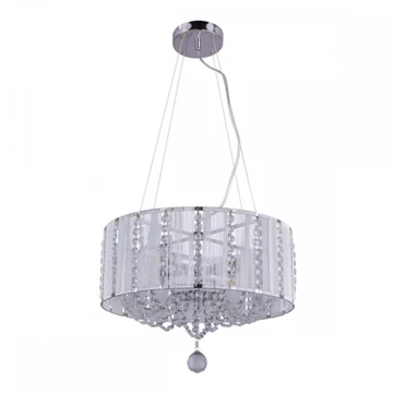 Walla Globo függeszték lámpa 4x E14 króm, ezüst, kristály