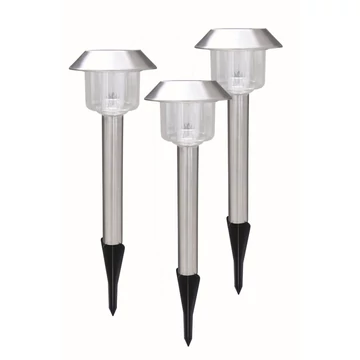 GLOBO szolár leszúrható lámpa 3db-os szett rozsdamentes acél