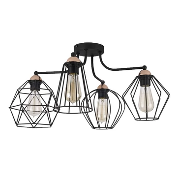 POLLY mennyezeti lámpa 4xE27 fekete