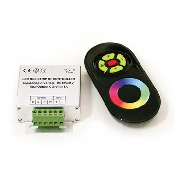 Vezérlőtárcsás, rádiófrekvenciás vezérlő RGB LED szalaghoz