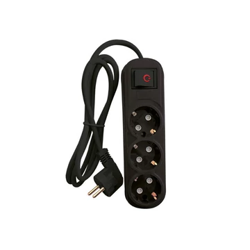 MULTIPLUG ТRIPLE 3M H05VV-F 3G1.5MM2, BLACK