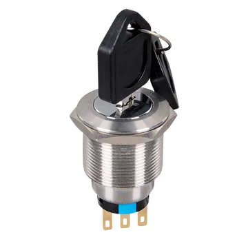 TWO POSITION KEY SWITCH WITH ARREST EL-22Y2 1NO+1NC IP65 RED