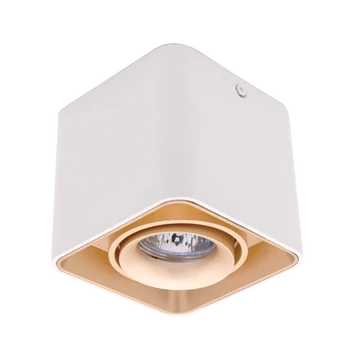 DL-044 SPOT LÁMPATEST 1XGU10 NÉGYZET BILLENTHETŐ ARANY/FEHÉR