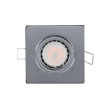 LEDES FÉM SZÖGLETES SPOTVILÁGÍTÁS PAR 16 5.5W 2700-3000K KRÓM