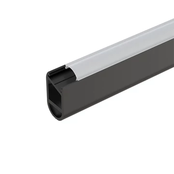 EL-27WR ALUM. WARDROBE PROFILE 2.5M, BLACK