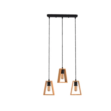 RONNY függeszték 3xE27 fekete/fa