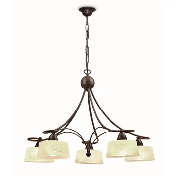 Simona Viokef függeszték lámpa 5x E14 bézs, barna