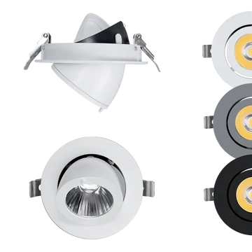 SKY TLOM süllyesztett spot lámpa, billenthető  20W 4000K fekete