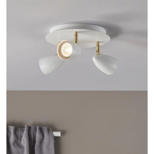 MARKSLÖJD CIRO Ceiling 3L fehér/sárgaréz