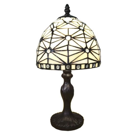 Filamentled Snow Tiffany asztali lámpa