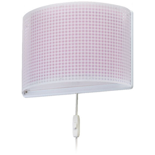 Dalber gyereklámpa - 'vichy' rózsaszín fali lámpa