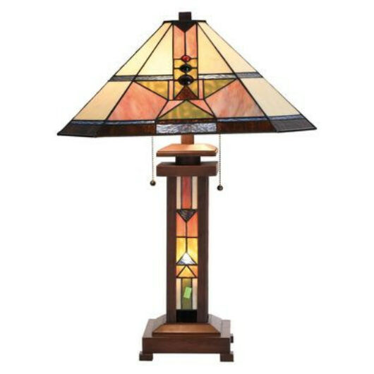 Filamentled Malpas Tiffany asztali lámpa
