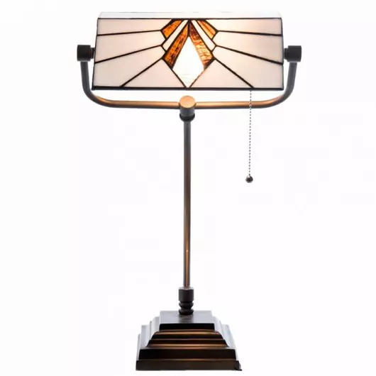 Filamentled Morpeth Tiffany bankár lámpa