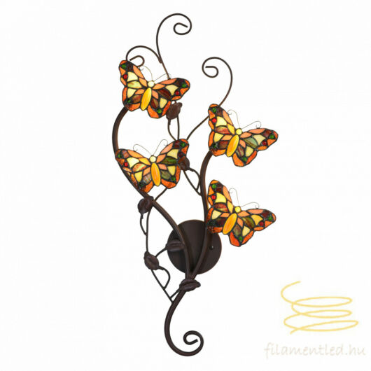  Filamentled Butterfly Tiffany fali lámpa 