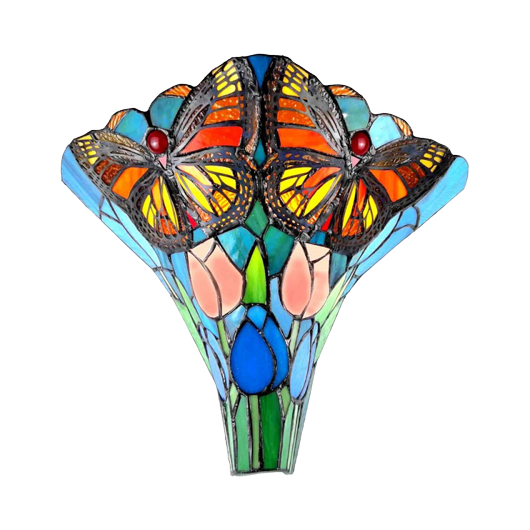  Filamentled Butterfly Blue Tiffany fali lámpa 
