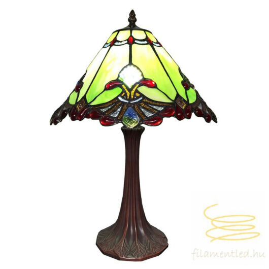 Filamentled Petal Green Tiffany asztali lámpa