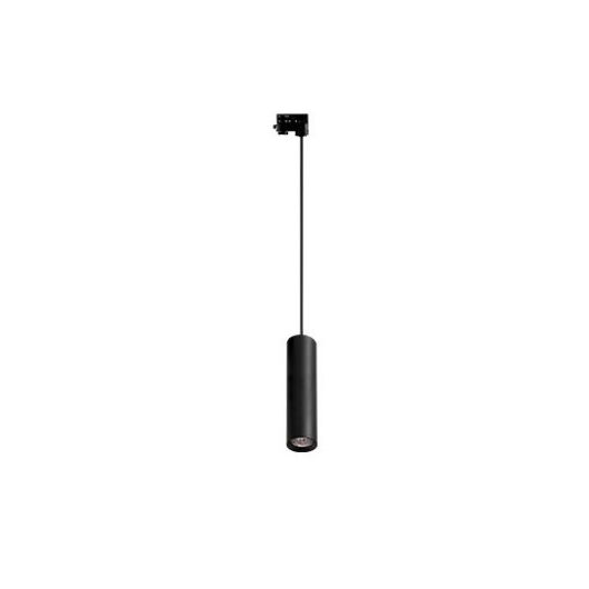 MasterLED Idar fekete henger alakú függesztett sínre szerehető 3fázisú lámpa keret, GU10-es foglalattal
