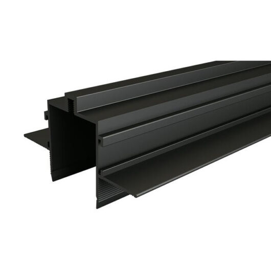 MasterLED LUXO fekete gyűjtősín 2 méter hosszú, süllyesztett rögzítő, 48V