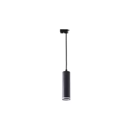 MasterLED Ring fekete henger alakú sínre szerehető lámpa keret, GU10-es foglalattal