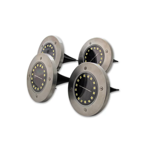 MasterLED Földbe szúrható 1,2 W-os kerek napelemes lámpa 16 SMD
